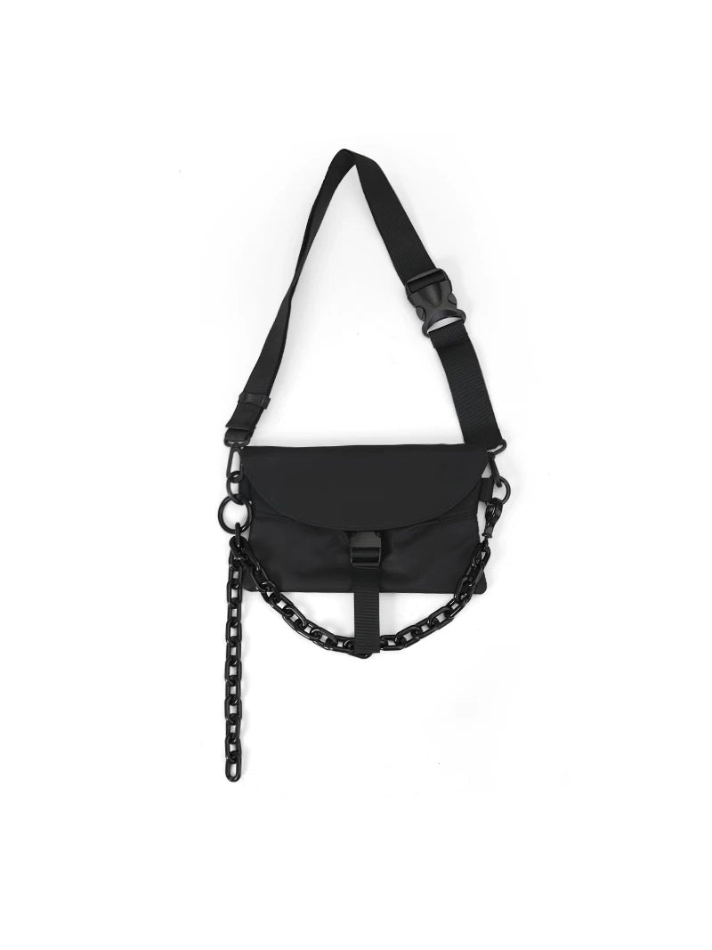 OFF-LABEL crossbody bag in black with black detachable chain