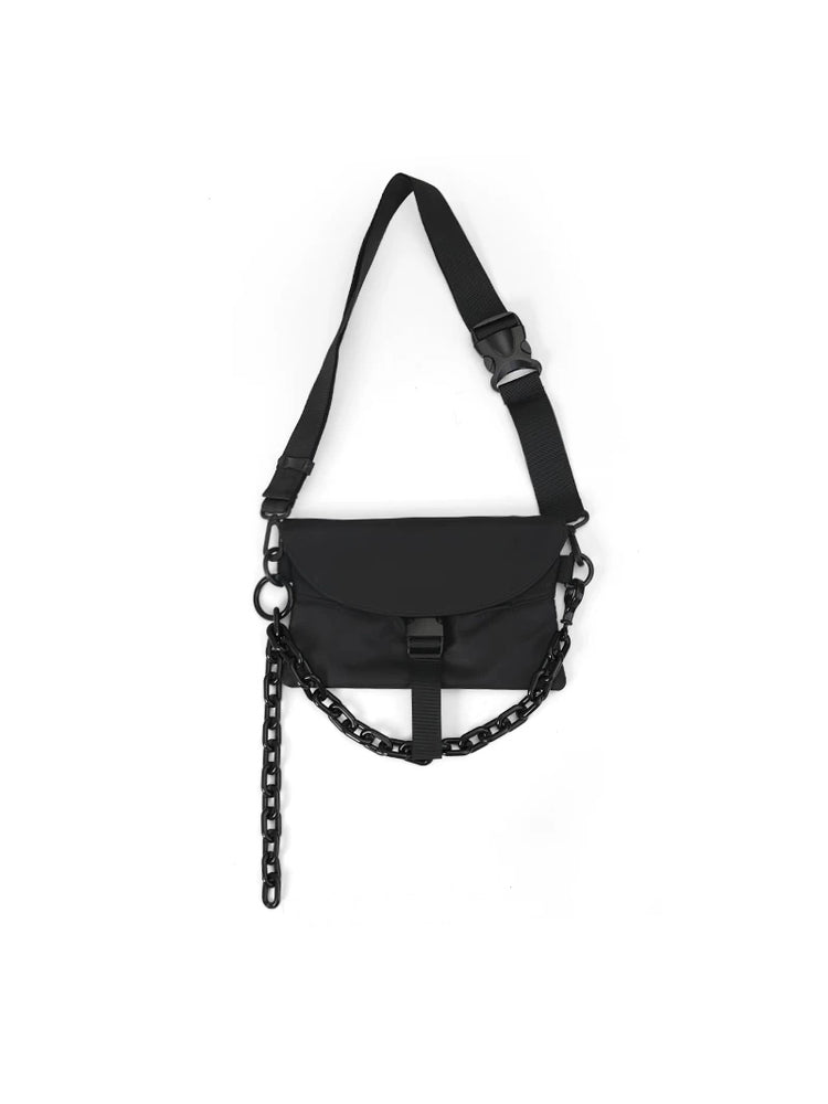 OFF-LABEL crossbody bag in black with black detachable chain