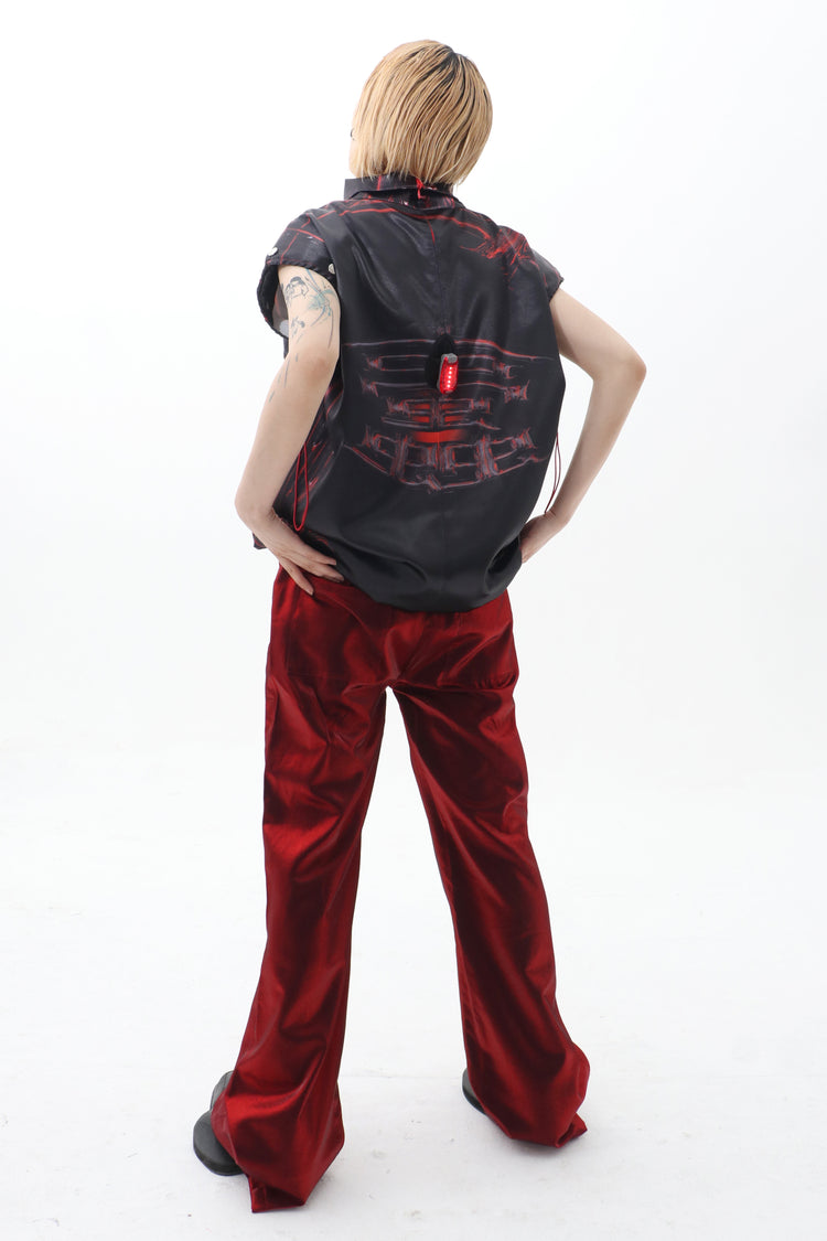 EMBRYO FIVE POISONS color-shift low-rise pants — additional product detail view