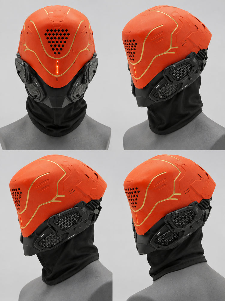 FOCKSHOP PROPHECY anniversary cyber mask — clean anniversary orange product view