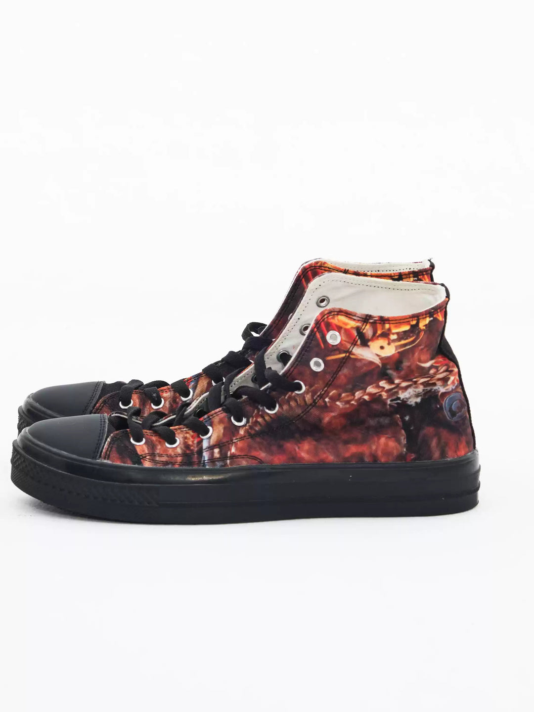 EMBRYO BONE TRIBE printed canvas sneakers — side or detail presentation