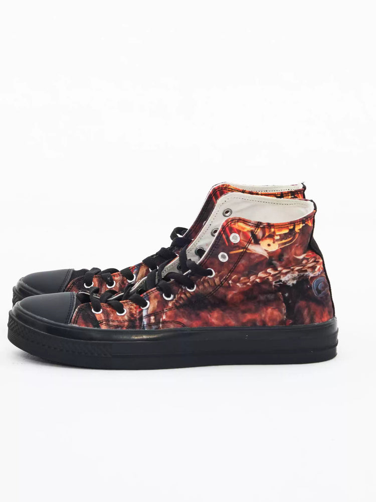 EMBRYO BONE TRIBE printed canvas sneakers — side or detail presentation