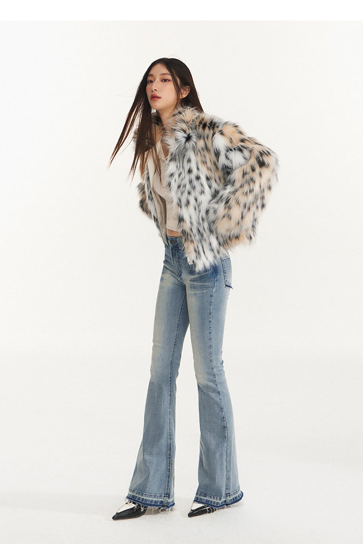 NAWS WILD LEOPARD faux-fur jacket — catalog view showing the design and silhouette
