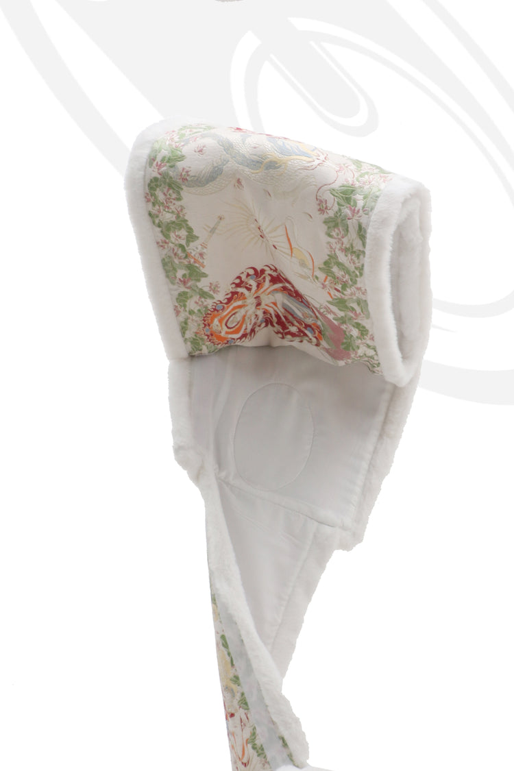 EMBRYO BONE COURT convertible padded dress — material and hardware detail