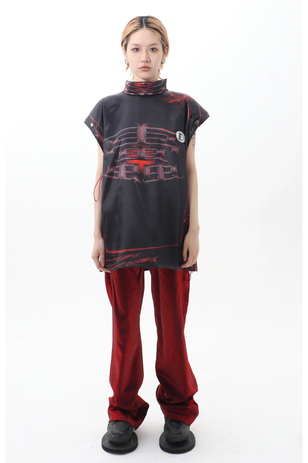 EMBRYO FIVE POISONS color-shift low-rise pants — additional product detail view