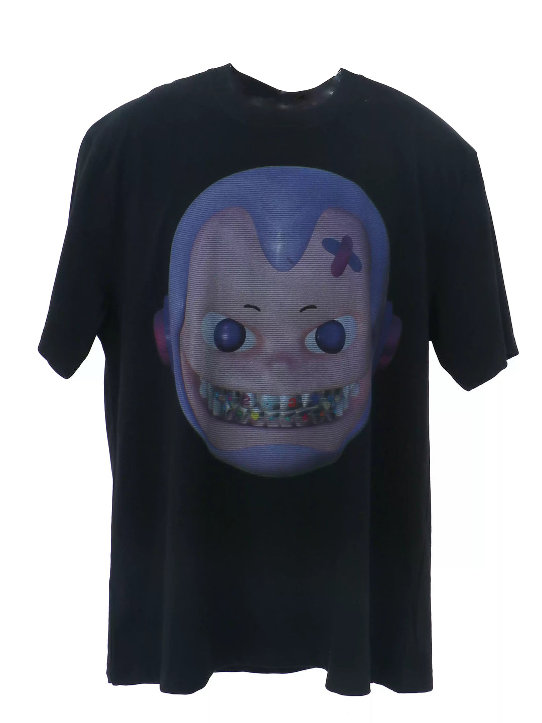 EMBRYO E23 LITTLE ONE oversized black graphic tee — construction detail