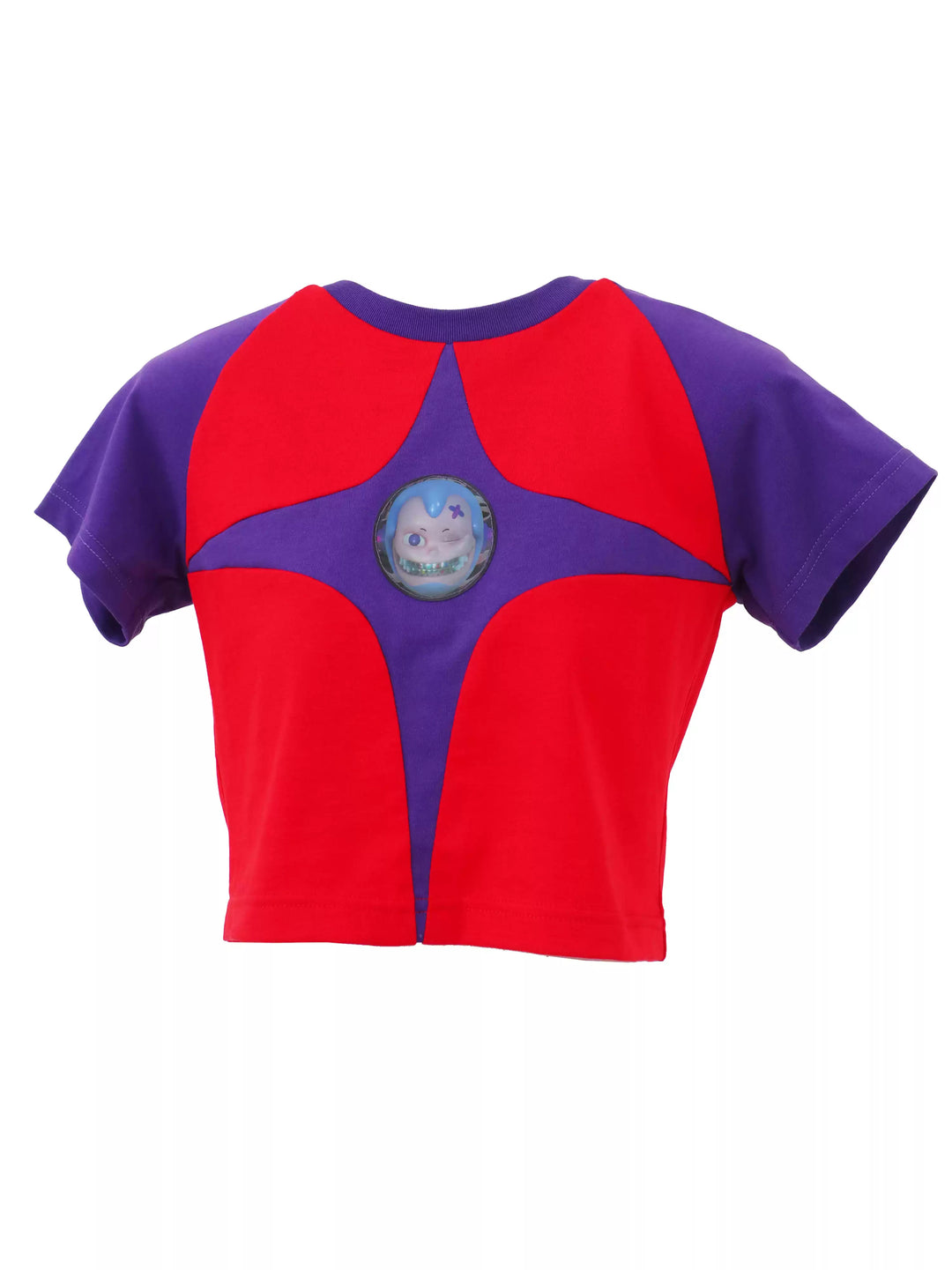 EMBRYO STARSHIFT cropped raglan tee — construction detail