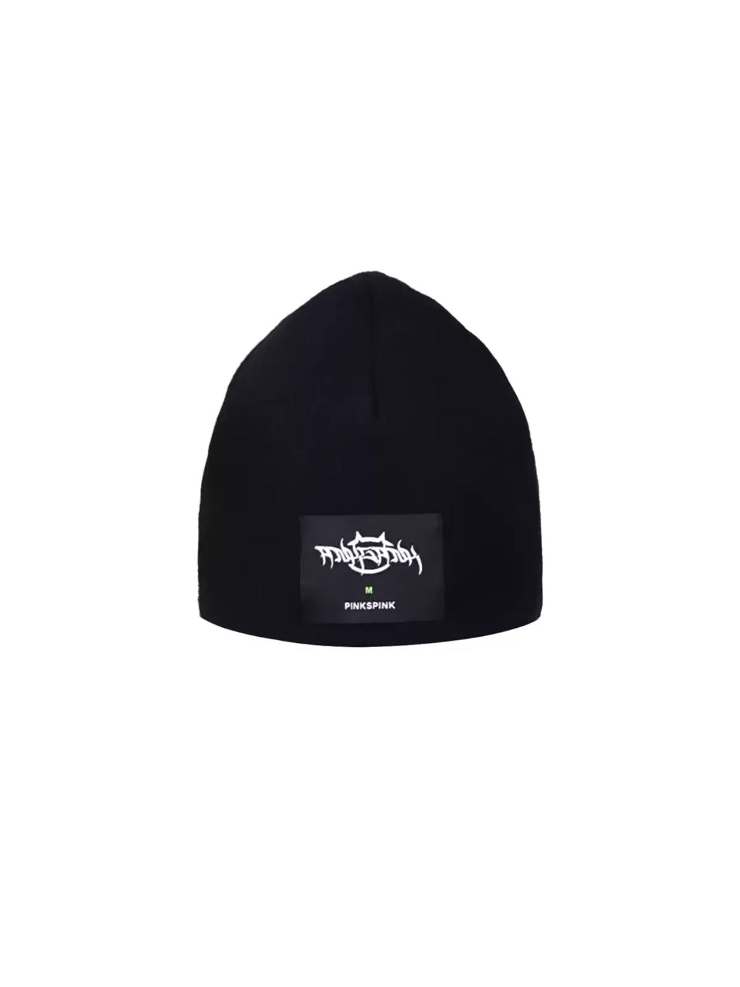 PINKSPINK GALAXY LIGHTNING logo knit beanie — alternate gallery view showing the design details
