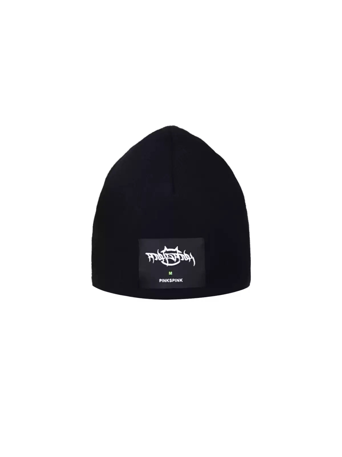 PINKSPINK GALAXY LIGHTNING logo knit beanie — alternate gallery view showing the design details