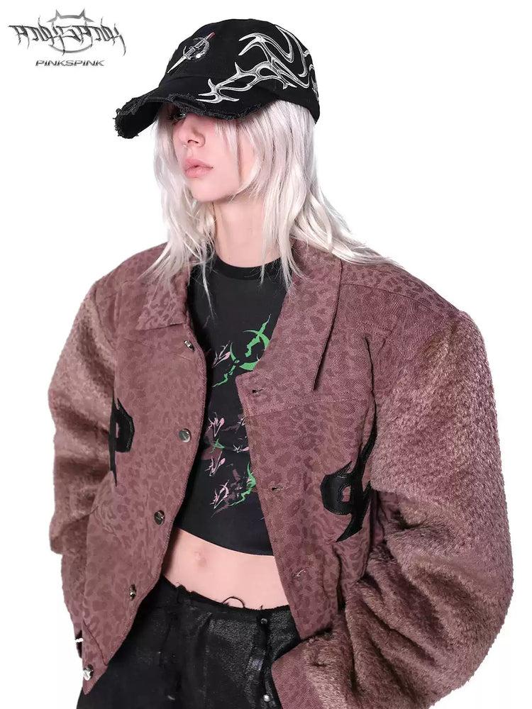 PINKSPINK ELECTRIC MOON black-red racing cap — alternate modeled view showing the silhouette