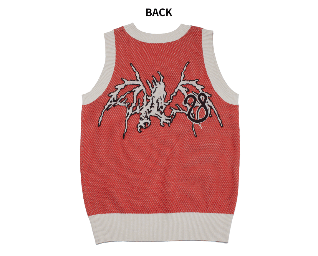 4RE1GN Lightning Dragon Jacquard Knit Vest