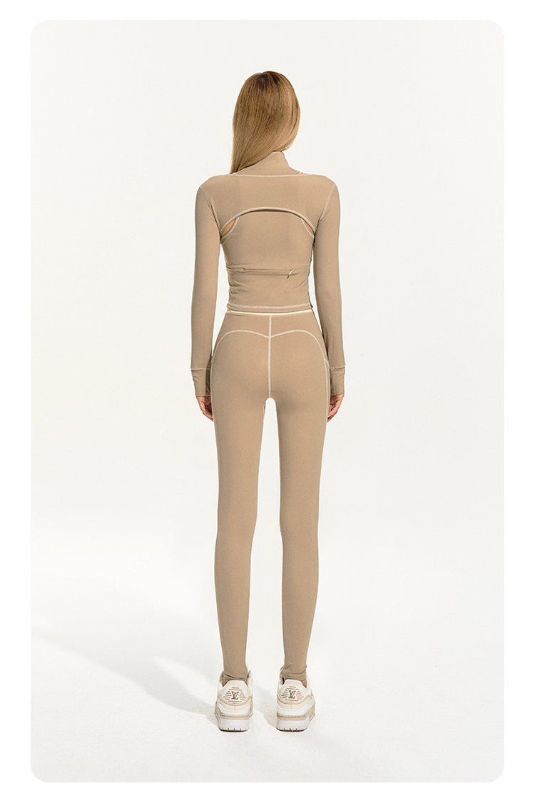 NAWS CLOUD quick-dry zip athletic top — product detail view showing texture and hardware
