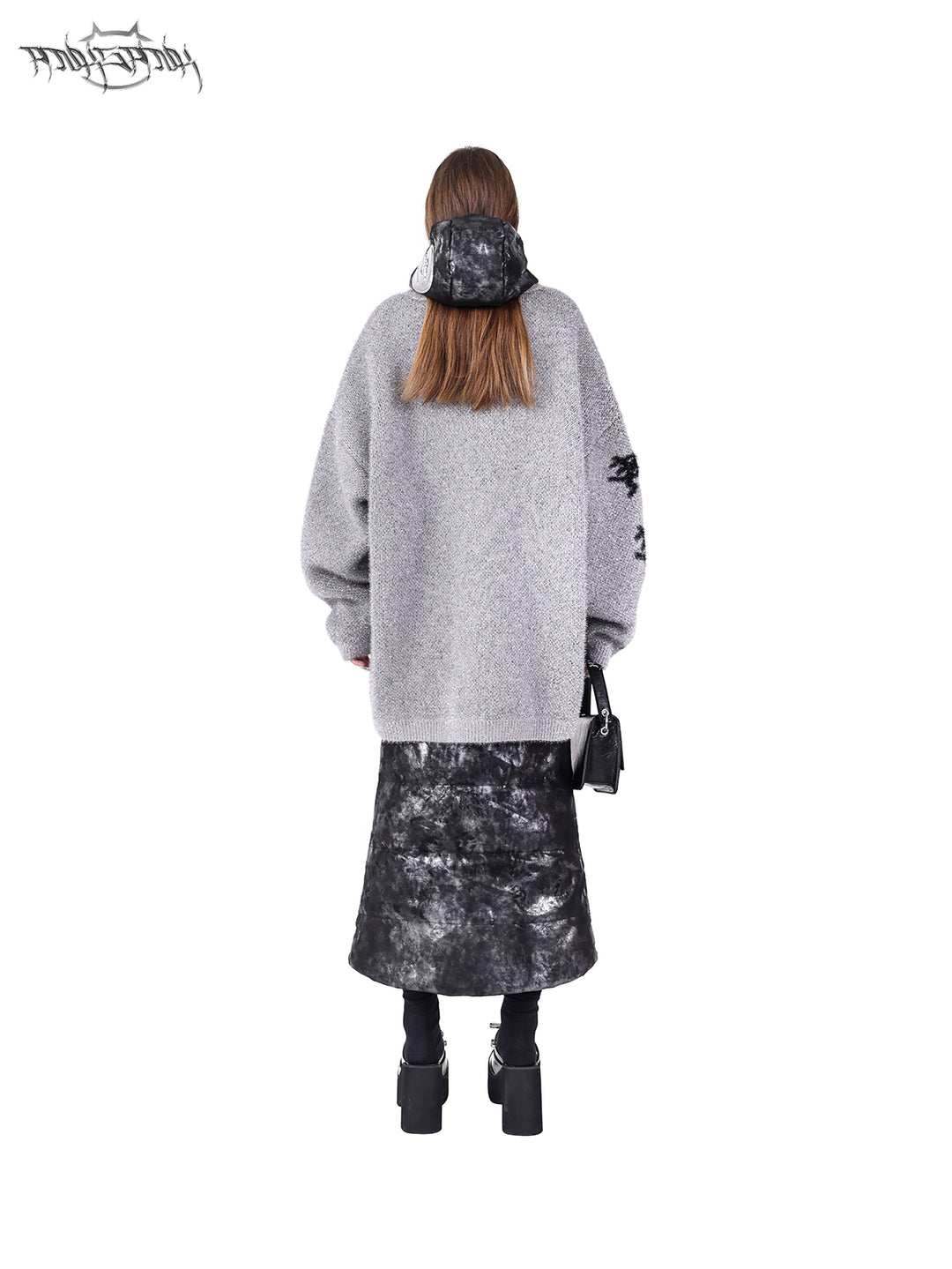 PINKSPINK ELECTRIC MOON CRYSTAL WOOL Y2K KNIT SWEATER