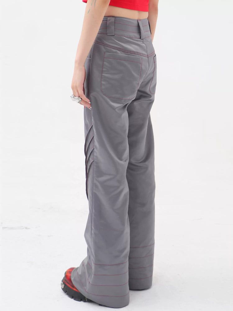 EMBRYO STARSHIFT ruched 3D-effect pants — side or detail presentation