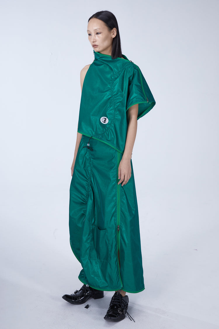 EMBRYO SLEEP POD convertible dress & bag — alternate modeled angle