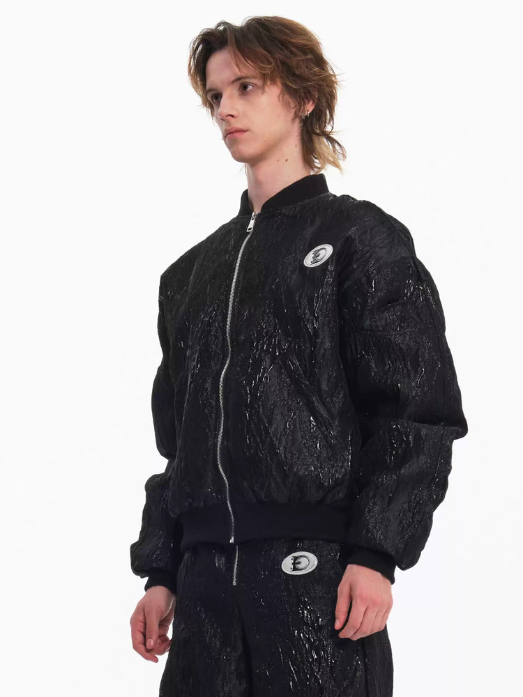 EMBRYO VENOM FLIGHT deconstructed padded jacket — three-quarter modeled view