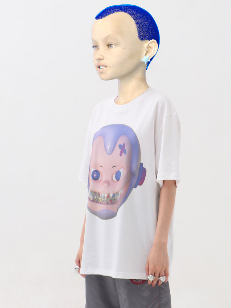 EMBRYO E23 LITTLE ONE oversized white graphic tee — additional product detail view