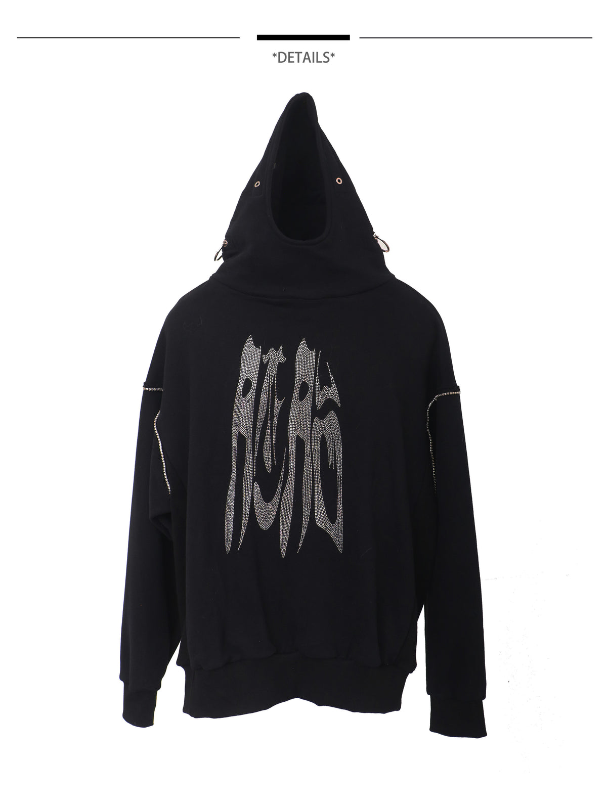 EMBRYO RHINESTONE RING oversized graphic hoodie — additional styled view