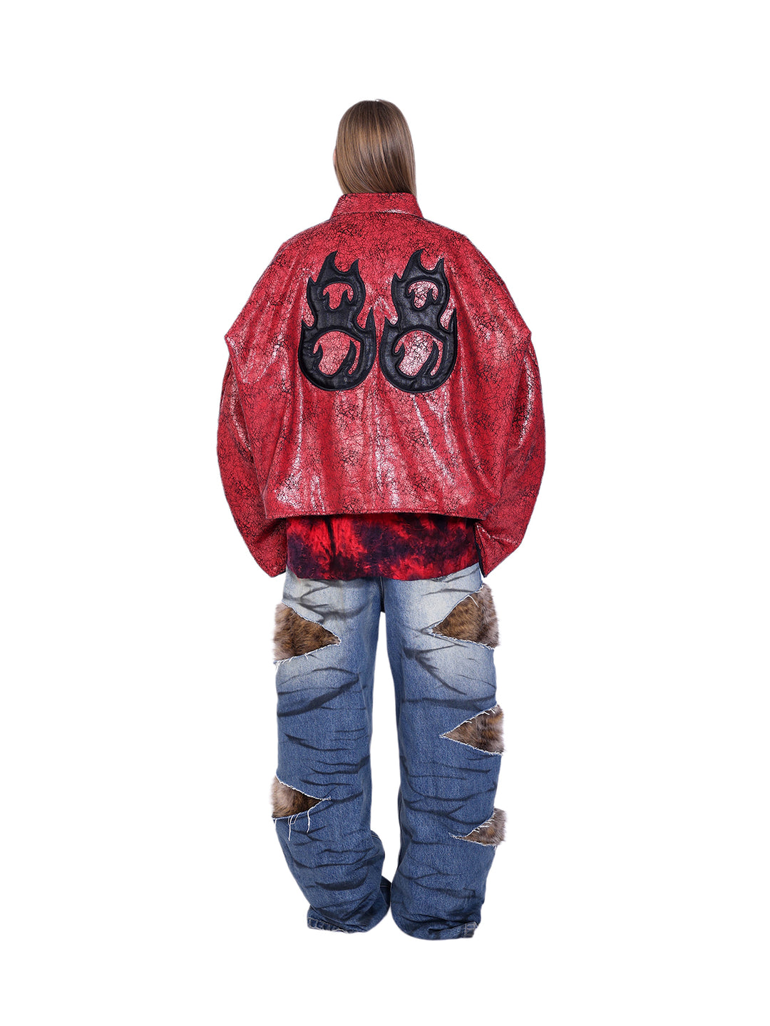 ELECTRIC MOON CRACKED LEATHER JACKET