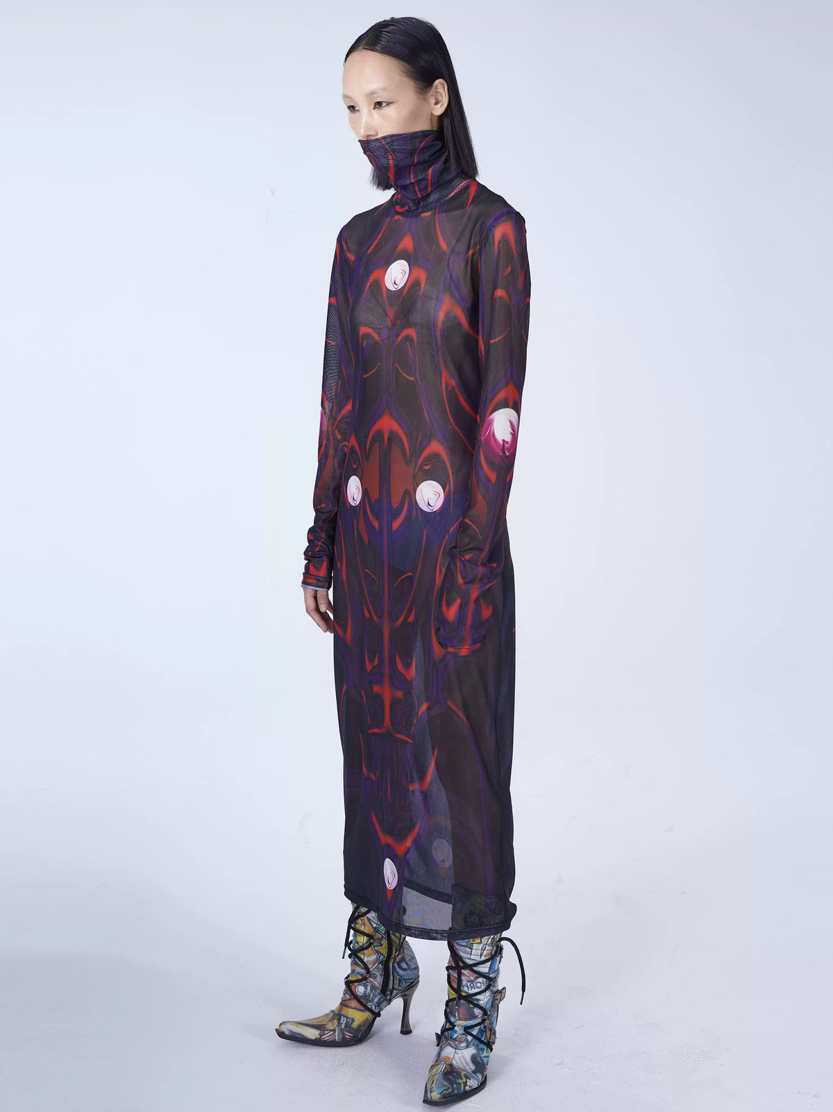 EMBRYO BODY TOTEM mesh maxi dress — alternate product presentation