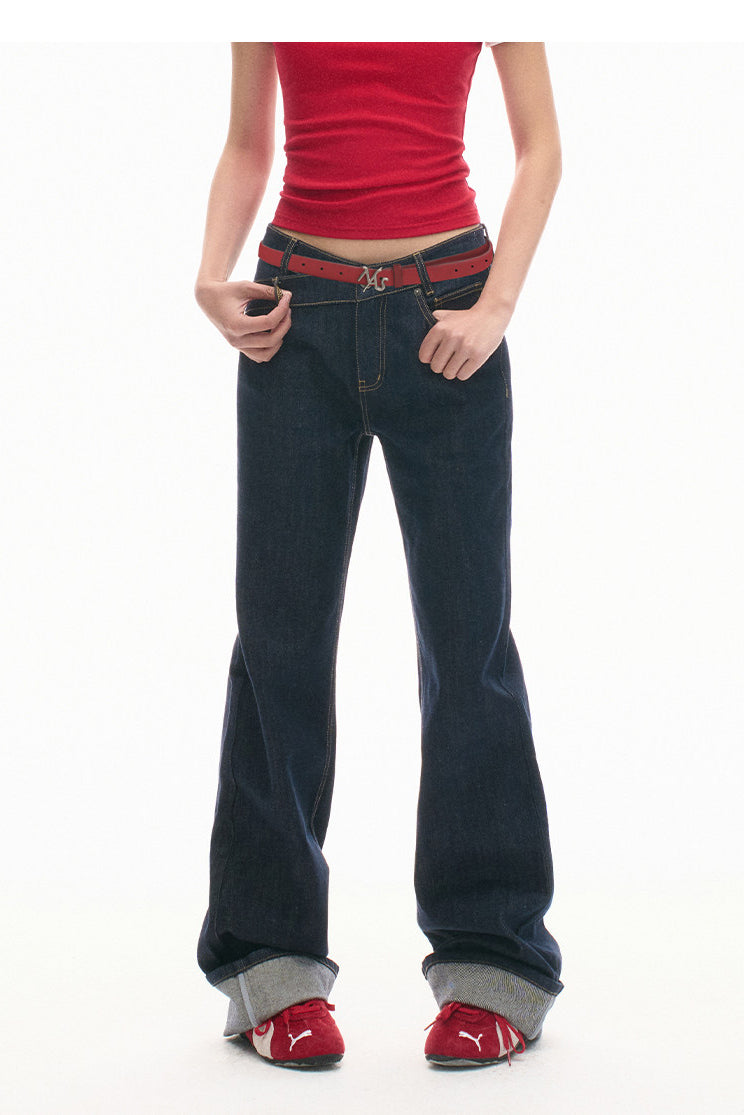NAWS ROSE red leather belt — cleaned hero collage showing the complete design