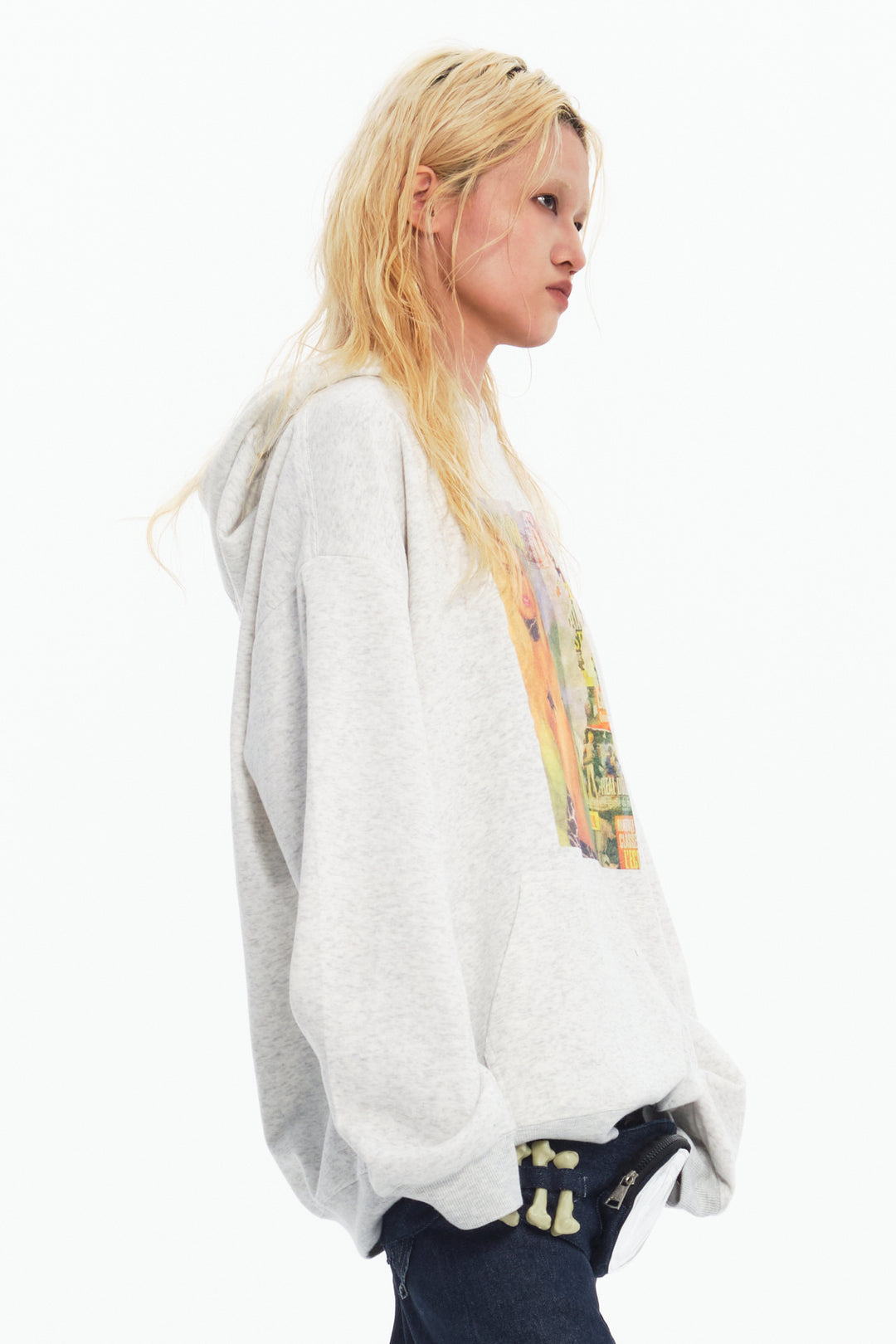 EMBRYO STAR GIRL graphic hoodie — product-only rear view
