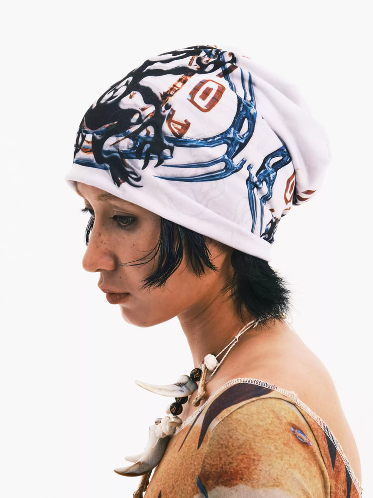 EMBRYO TRIBAL ENTITY graphic slouch beanie — alternate product presentation