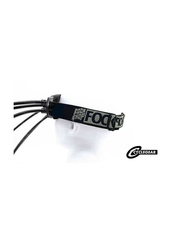 FOCKSHOP CTHULHU tube-detail cyber goggles — rear elastic strap and adjuster shown on the original white display head