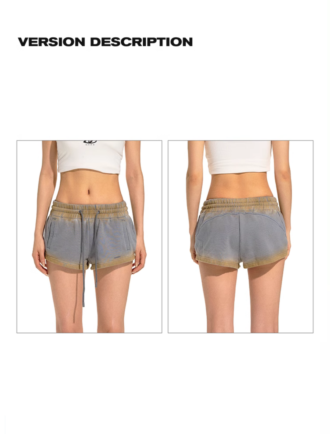 NAWS ROYAL BLUE MUD-DYED JOGGING SHORTS