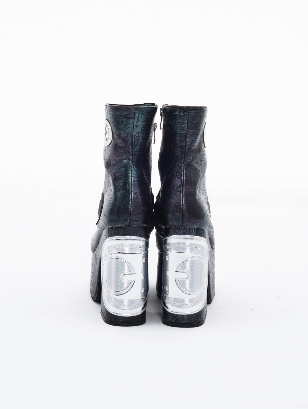 Embryo Project Oracle High-Heeled Platform Leather Boots