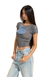 NAWS slim waist knitted tee