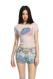 NAWS slim waist knitted tee