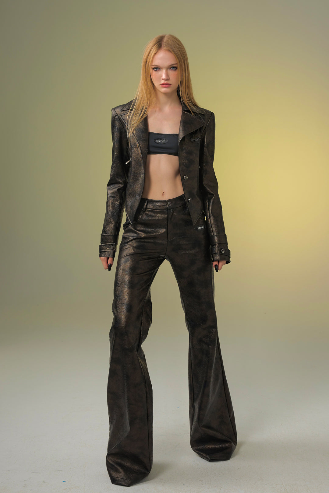 RUST & METAL waist-fitting leather suit - Dragon Star