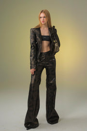 RUST & METAL waist-fitting leather suit - Dragon Star
