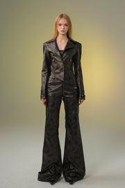 RUST & METAL waist-fitting leather suit