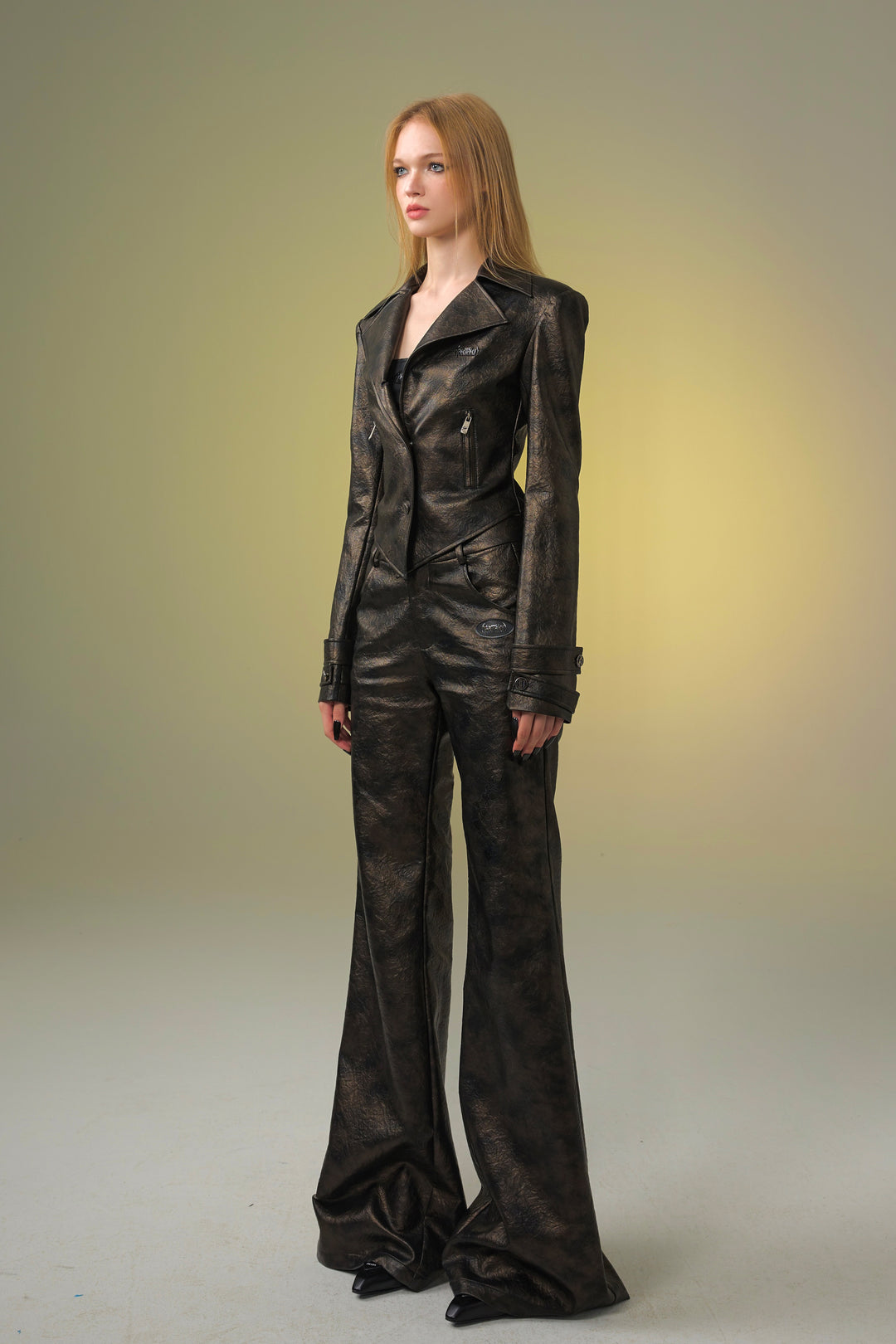 RUST & METAL waist-fitting leather suit - Dragon Star