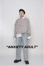 SOCIAL ANXIETY sweatshirt & chain