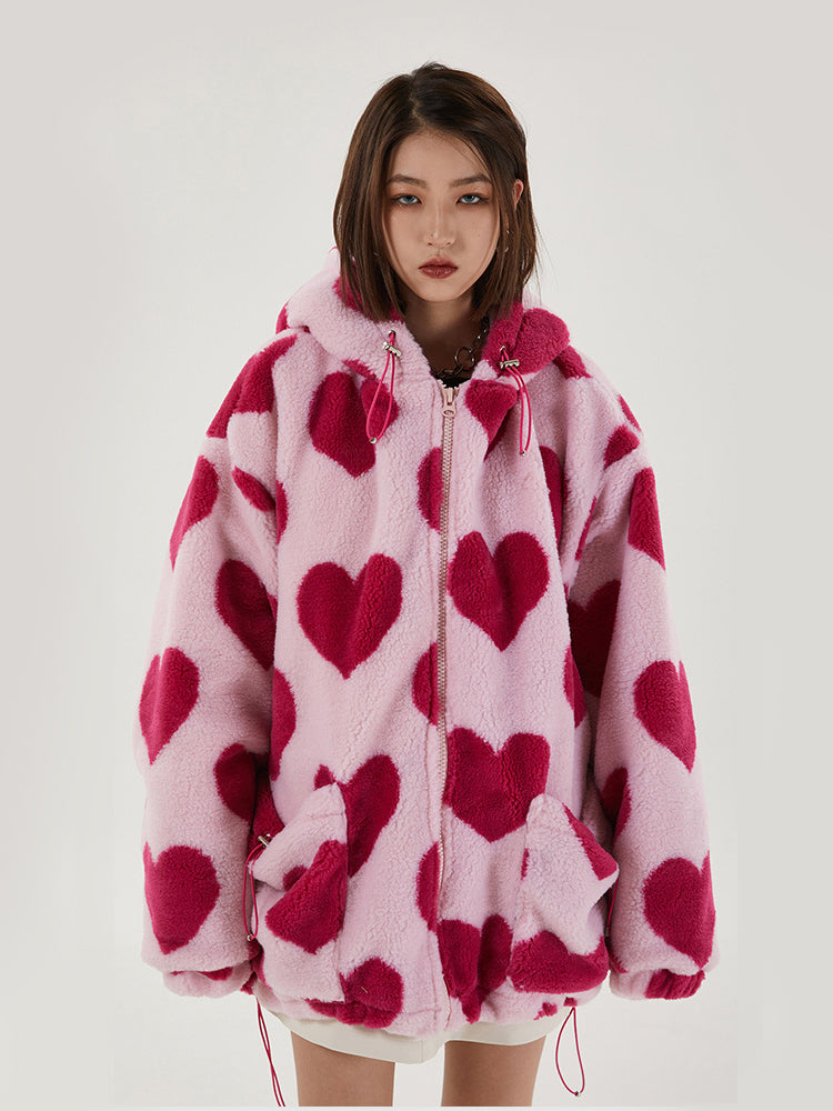 PLUSH HEARTS oversized jacket - Dragon Star