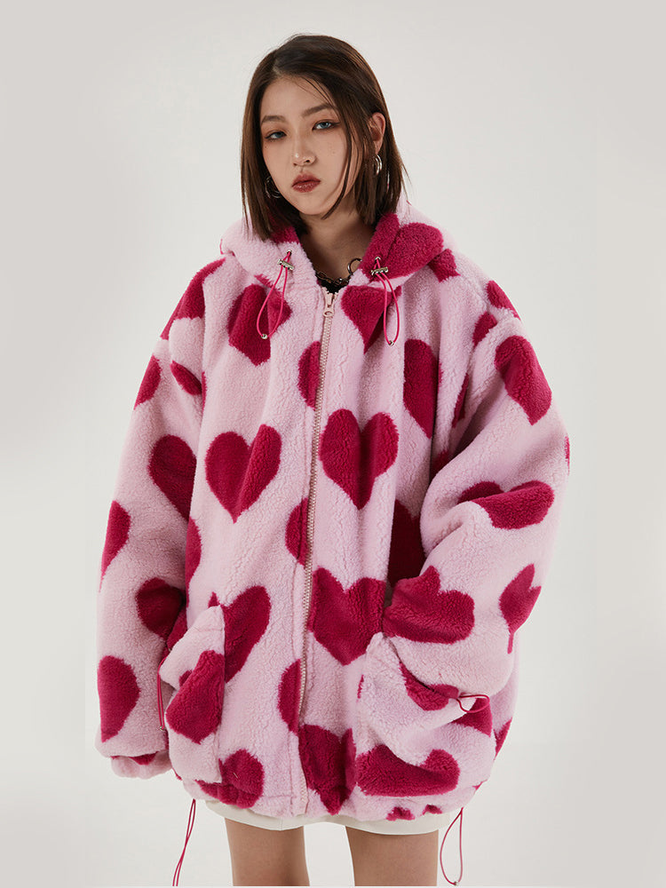 PLUSH HEARTS oversized jacket - Dragon Star