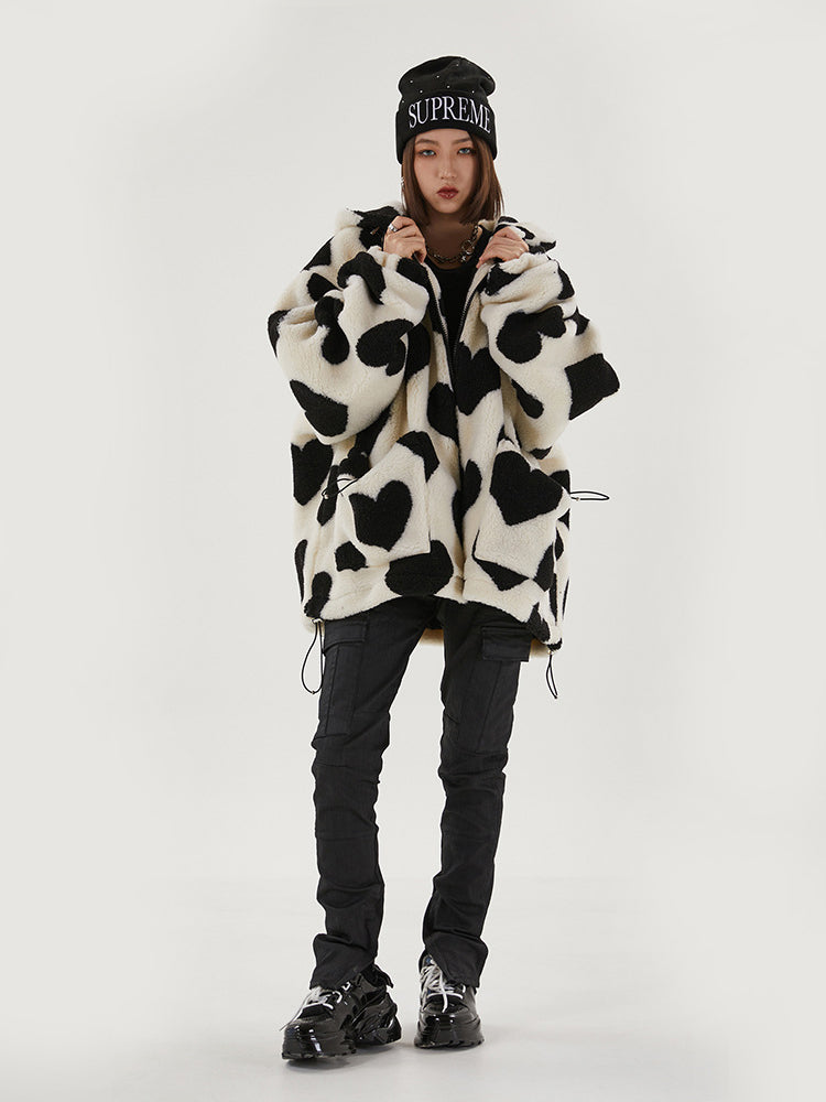 PLUSH HEARTS oversized jacket - Dragon Star