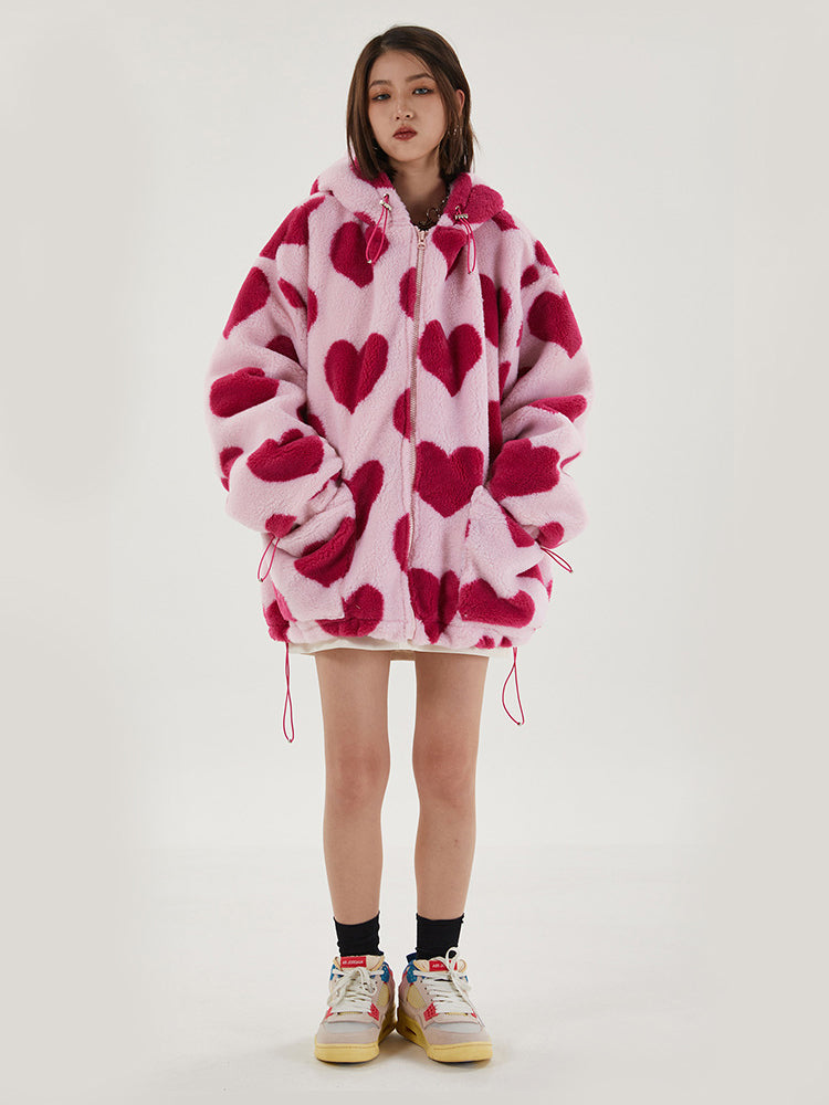 PLUSH HEARTS oversized jacket - Dragon Star