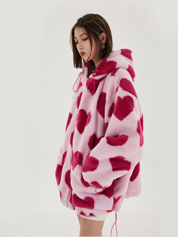 PLUSH HEARTS oversized jacket - Dragon Star