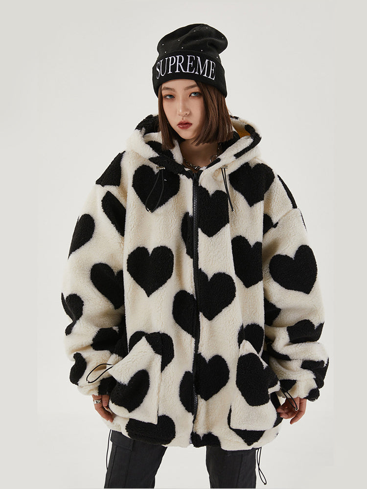PLUSH HEARTS oversized jacket - Dragon Star