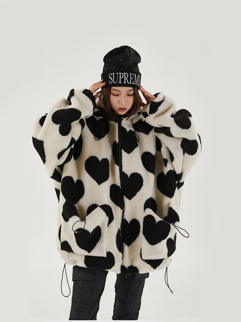 PLUSH HEARTS oversized jacket - Dragon Star