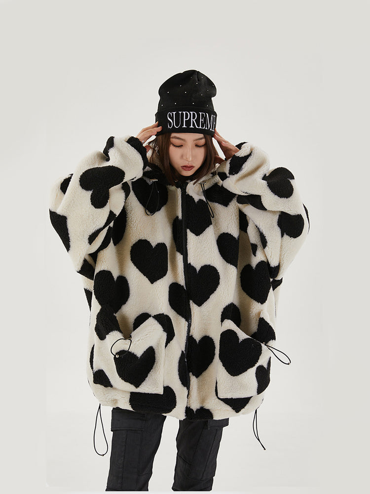 PLUSH HEARTS oversized jacket - Dragon Star