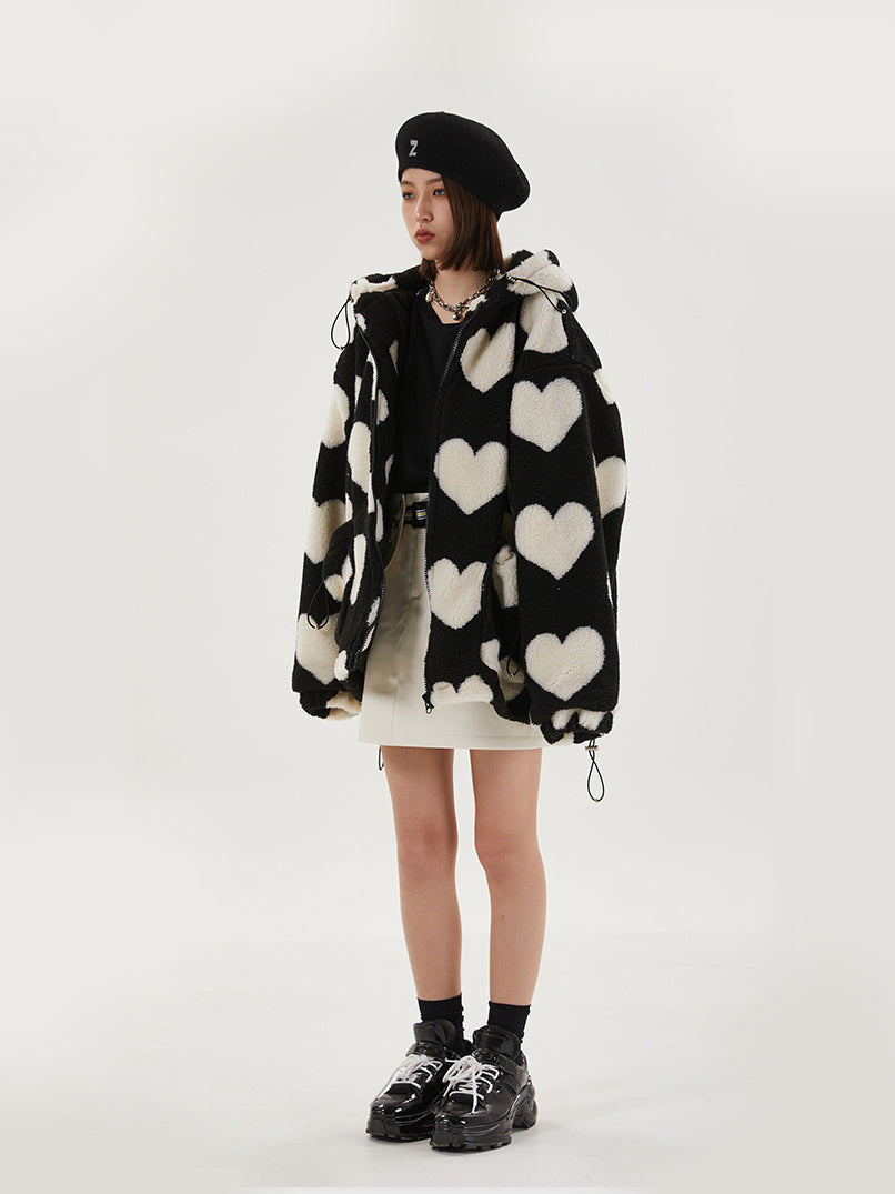 PLUSH HEARTS oversized jacket - Dragon Star