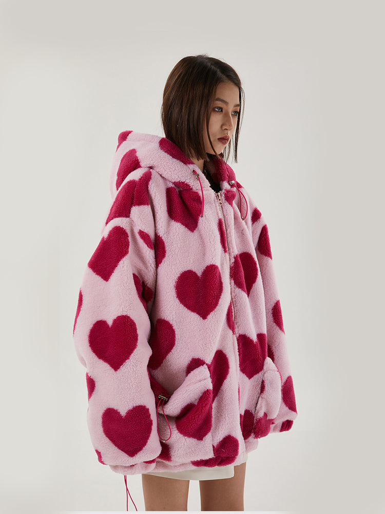 PLUSH HEARTS oversized jacket - Dragon Star