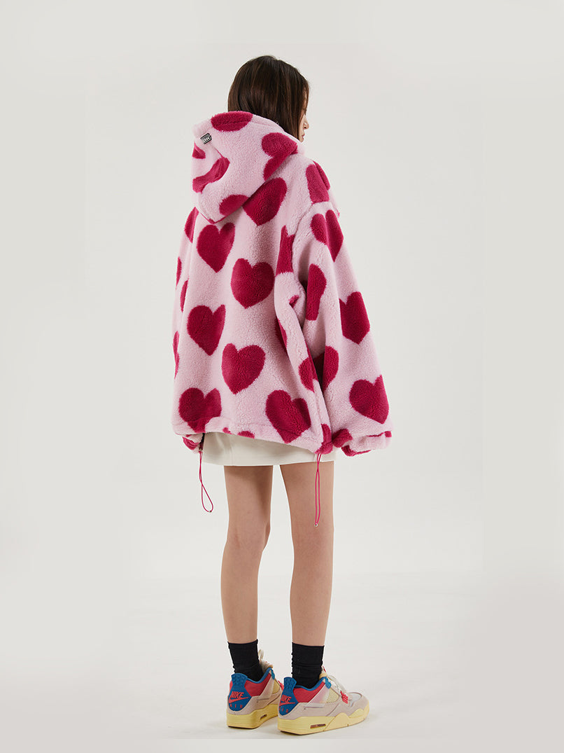 PLUSH HEARTS oversized jacket - Dragon Star