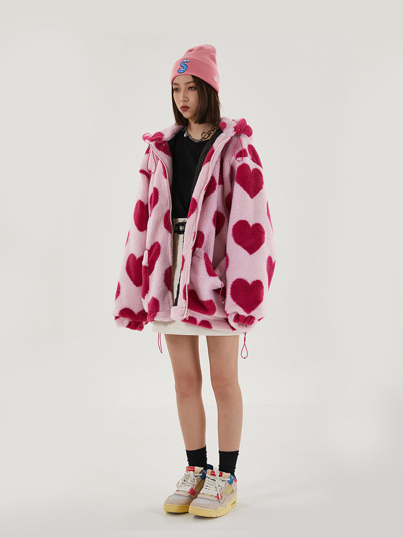 PLUSH HEARTS oversized jacket - Dragon Star