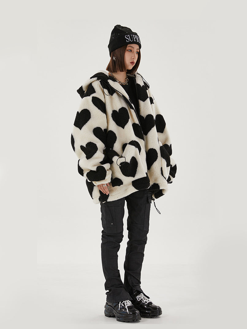 PLUSH HEARTS oversized jacket - Dragon Star